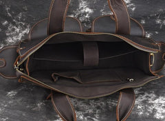 Cool Leather Briefcase 14inch Laptop Handbag Work Bag Travel Bag For Men