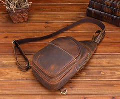 Cool Leather Chest Bag Sling Bag Sling Crossbody Bag Sling Travel Bag Sling Hiking Bags For Men