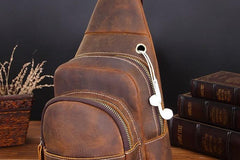 Cool Leather Chest Bag Sling Bag Sling Crossbody Bag Sling Travel Bag Sling Hiking Bags For Men