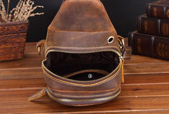 Cool Leather Chest Bag Sling Bag Sling Crossbody Bag Sling Travel Bag Sling Hiking Bags For Men