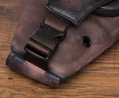 Cool Leather Chest Bag Sling Bag Sling Crossbody Bag Sling Travel Bags Sling Hiking Bag For Men