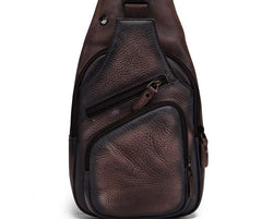Cool Leather Chest Bag Sling Bag Sling Crossbody Bag Sling Travel Bags Sling Hiking Bag For Men