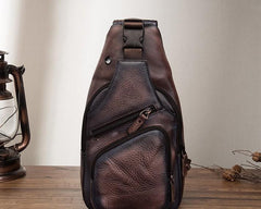 Cool Leather Chest Bag Sling Bag Sling Crossbody Bag Sling Travel Bags Sling Hiking Bag For Men
