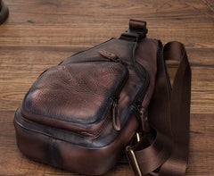 Cool Leather Chest Bag Sling Bag Sling Crossbody Bag Sling Travel Bags Sling Hiking Bag For Men