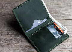 Cool Leather Men Slim Small Wallet Bifold Vintage billfold Wallet for Men