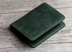 Cool Leather Men Slim Small Wallet Bifold Vintage billfold Wallet for Men