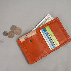 Cool Leather Men Small Wallet Bifold billfold Wallet for Men