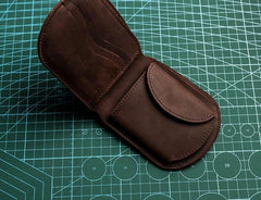 Cool Leather Men Small Wallet Bifold Vintage billfold Wallet for Men