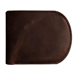 Cool Leather Men Small Wallet Bifold Vintage billfold Wallet for Men
