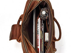 Cool Leather Men Vintage Briefcase Work Bag Handbag Shoulder Bags For Men