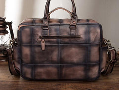 Cool Leather Men Vintage Briefcase 14inch Work Bags Handbag Shoulder Bags For Men