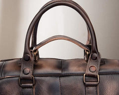 Cool Leather Men Vintage Briefcase 14inch Work Bags Handbag Shoulder Bags For Men