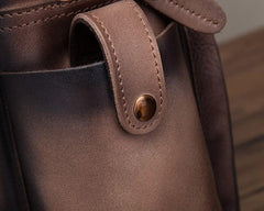 Cool Leather Men Vintage Briefcase 14inch Work Bags Handbag Shoulder Bags For Men