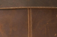 Leather Mens Vintage Large Brown Messenger Bag Laptop Shoulder Bag for Men