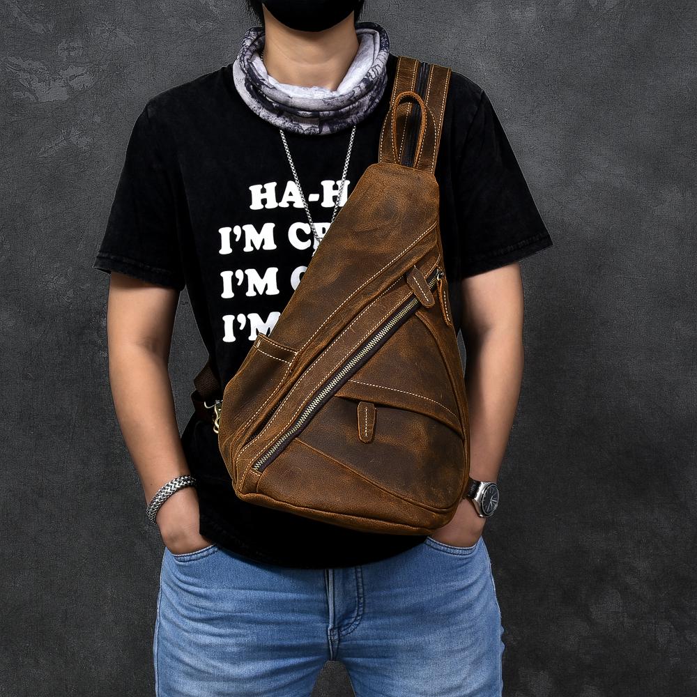 Shoulder Sling Handbag Dark Brown