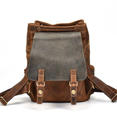 Cool Leather Mens Backpack Large Vintage School Backpack Travel Backpack for Men
