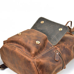 Cool Leather Mens Backpack Large Vintage School Backpack Travel Backpack for Men
