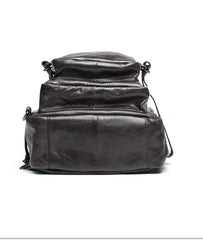 Cool Coffee Leather Mens Backpacks Large Large Travel Backpacks for Men