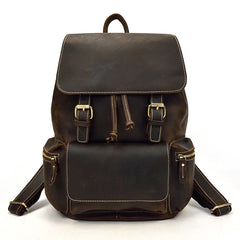 Cool Leather Mens Backpack Large Vintage School Backpack Travel Backpack for Men