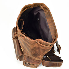 Cool Leather Mens Backpack Large Vintage School Backpack Travel Backpack for Men
