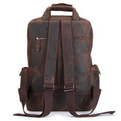 Cool Leather Mens Backpack Large Vintage Large Travel Backpack for Men
