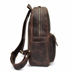 Cool Leather Mens Backpacks Vintage School Backpacks Travel Backpack for Men