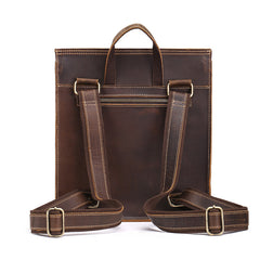 Cool Leather Mens Backpack Large Vintage Travel Bag for Men