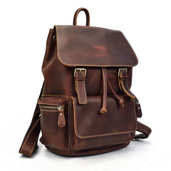 Cool Leather Mens Backpack Large Vintage School Backpack Travel Backpack for Men