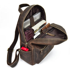 Cool Leather Mens Backpacks Vintage School Backpacks Travel Backpack for Men