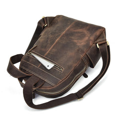 Cool Leather Mens Backpacks Vintage School Backpacks Travel Backpack for Men