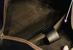 Cool Leather Mens Black Weekender Bag Travel Bag Duffle Bag for men