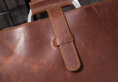 Cool Leather Mens Briefcase 13inch Laptop Bag Work Handbag Business Bags for Men