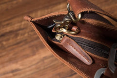 Cool Leather Mens Briefcase 13inch Laptop Bag Work Handbag Business Bags for Men