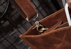 Cool Leather Mens Briefcase 13inch Laptop Bag Work Handbag Business Bags for Men