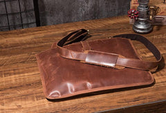 Cool Leather Mens Briefcase 13inch Laptop Bag Work Handbag Business Bags for Men