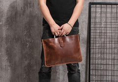 Cool Leather Mens Briefcase 13inch Laptop Bag Work Handbag Business Bags for Men