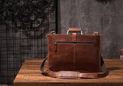 Cool Leather Mens Briefcase 13inch Laptop Bag Work Handbag Business Bags for Men
