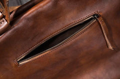 Cool Leather Mens Briefcase 14inch Laptop Bag Work Handbag Shoulder Bag Business Bag for Men