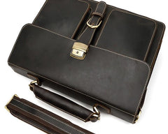 Leather Mens Briefcase Business Briefcase Vintage Shoulder Bags Handbags for men