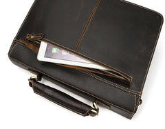 Leather Mens Briefcase Business Briefcase Vintage Shoulder Bags Handbags for men