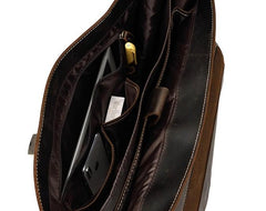 Leather Mens Briefcase Business Briefcase Vintage Shoulder Bags Handbags for men