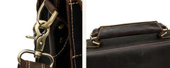 Leather Mens Briefcase Business Briefcase Vintage Shoulder Bags Handbags for men