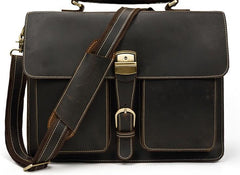 Leather Mens Briefcase Business Briefcase Vintage Shoulder Bags Handbags for men