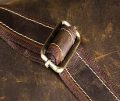Cool Vintage Brown Leather Mens Messenger Bag Side Bag Work Bag Shoulder Bag for Men