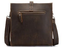 Cool Vintage Brown Leather Mens Messenger Bag Side Bag Work Bag Shoulder Bag for Men