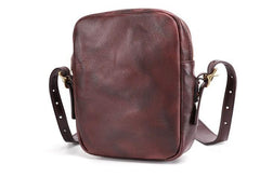 Cool Leather Mens Small Messenger Bag Small Shoulder Bag Crossbody Bags For Men