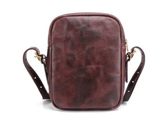 Cool Leather Mens Small Messenger Bag Small Shoulder Bag Crossbody Bags For Men
