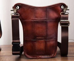 Cool Leather Mens BELT BAG Drop Leg Bag Belt Pouch Waist Bag Shoulder Bags For Men