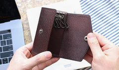 Cool Leather Mens Key Wallet Car Keys Holder Car Keys Case for Men