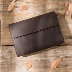 Cool Leather Mens Large Long Zipper Clutch Wallet Long Wallet for Men